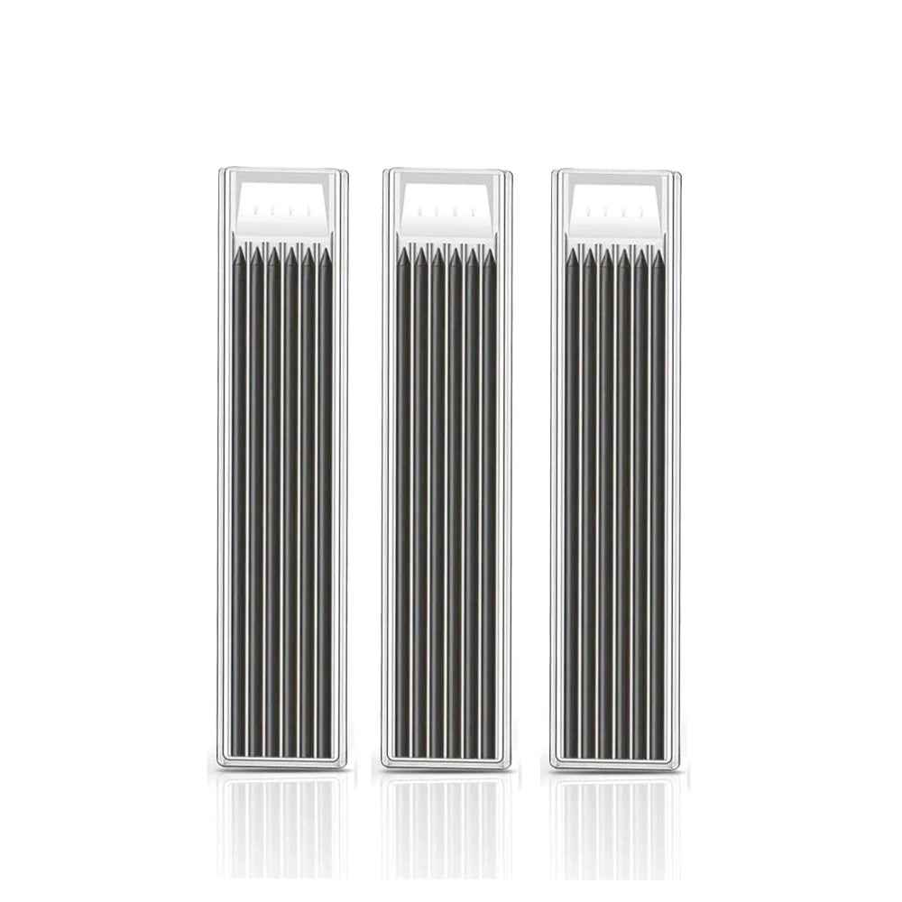 Solid Carpenter Pencil Set Hole Mechanical Pencil Refill Construction Marker Marking Tool for Carpenter Scriber Woodworking Arch