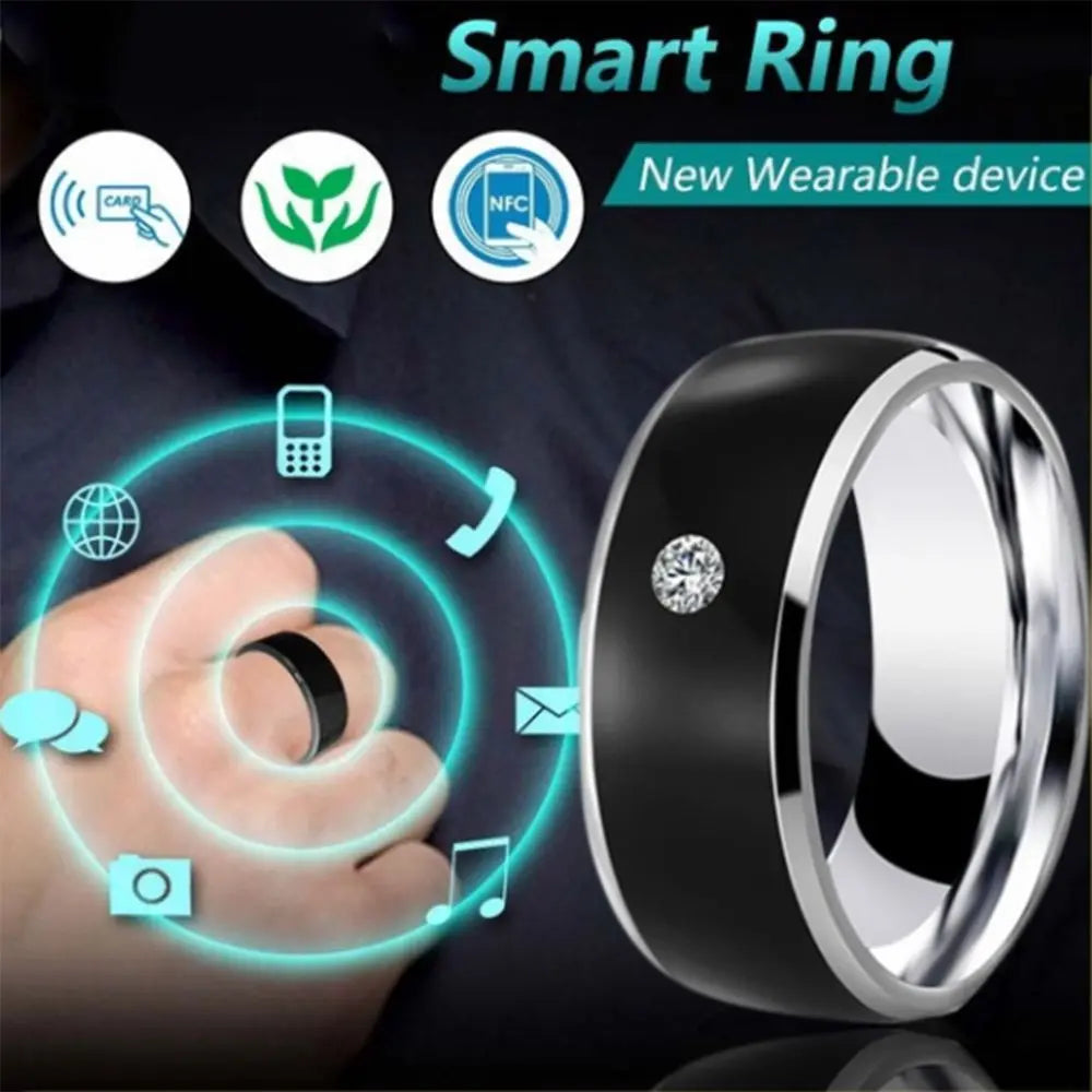 Anillo de dedo inteligente NFC, desgaste inteligente, conectar equipos de teléfono Android, anillos de moda