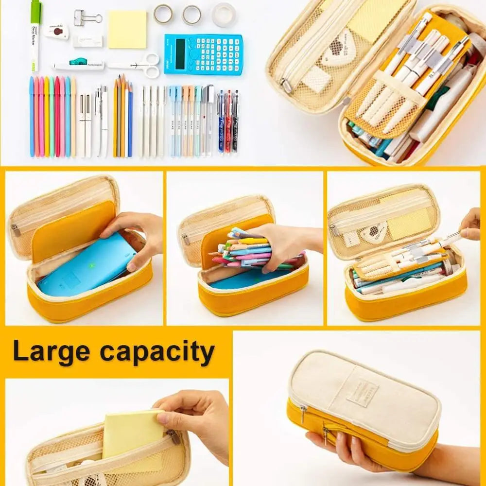 Estuche Escolar Premium - Gran Capacidad Canvas