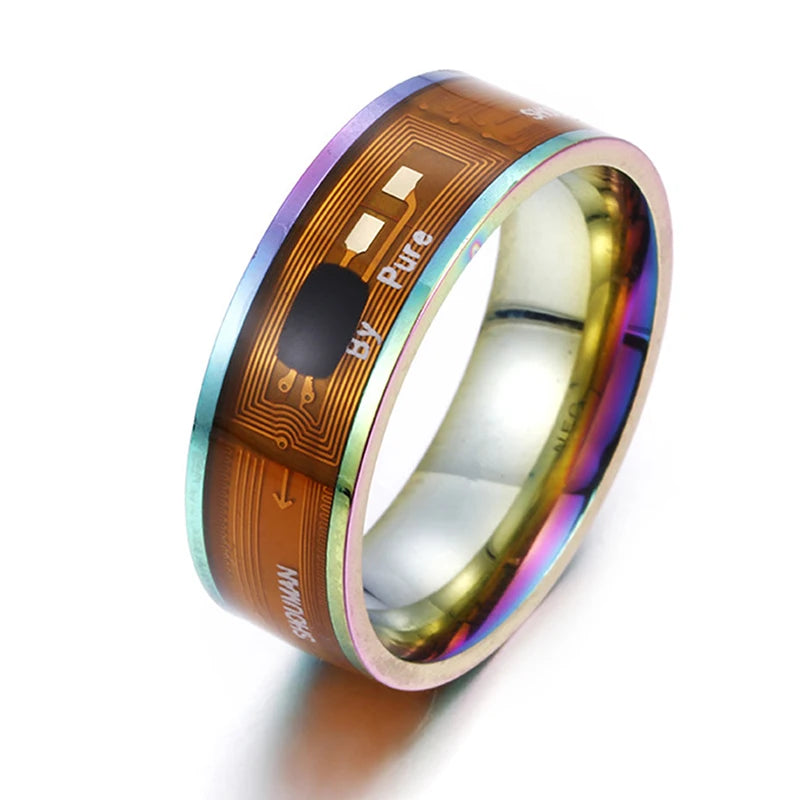 Anillo inteligente NFC portátil compacto dispositivo de reconocimiento de identificación multifuncional mujeres hombres NFC anillo inteligente