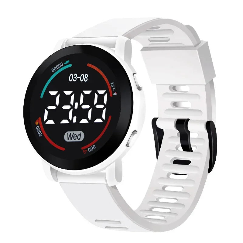 Reloj Digital LED para estudiantes, luminoso, resistente al agua, deportivo, con correa de silicona, electrónico, Unisex