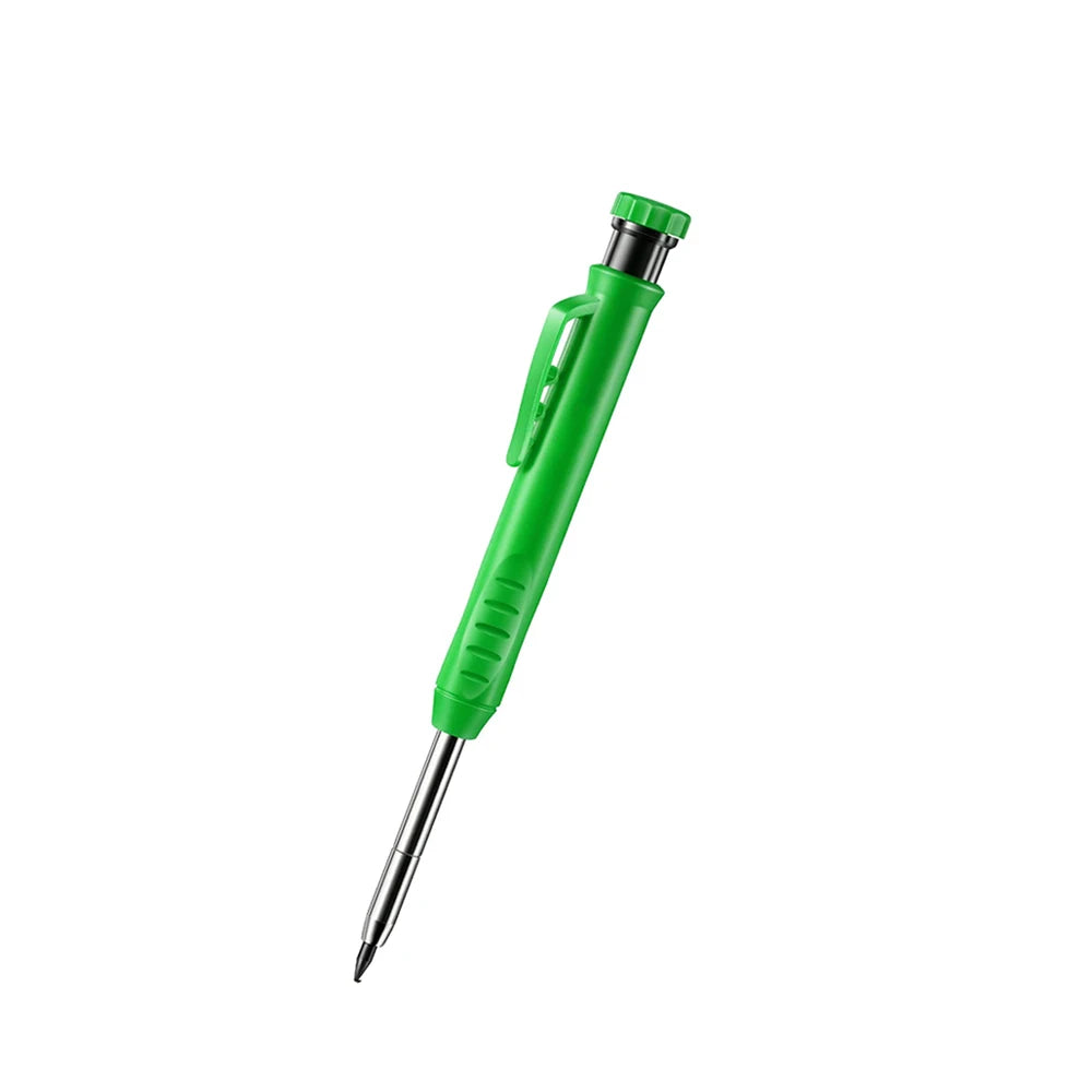 Solid Carpenter Pencil Set Hole Mechanical Pencil Refill Construction Marker Marking Tool for Carpenter Scriber Woodworking Arch