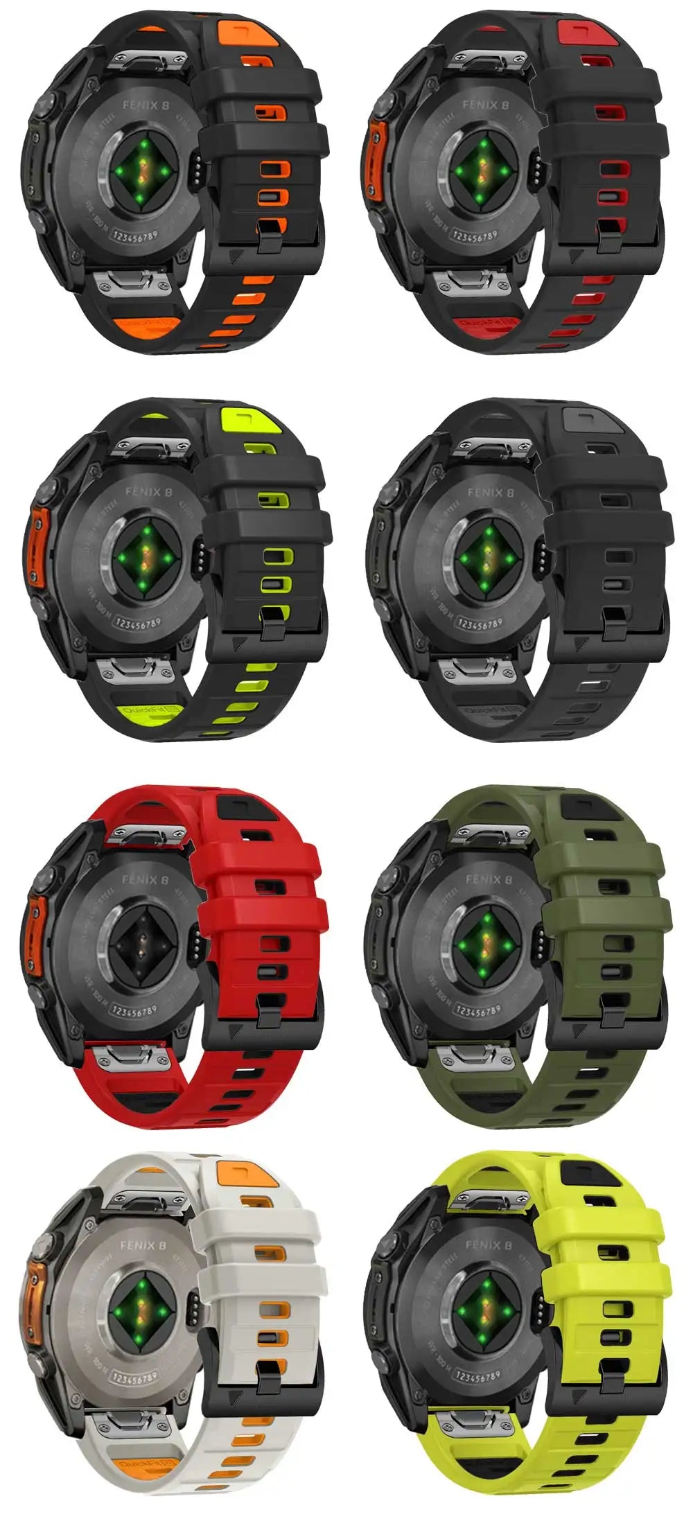 Correa de silicona para reloj Garmin Instinct 3, 45mm, 50mm, Instinct E 45mm Fenix 8, 47mm, 51mm, QuickFit, 22mm