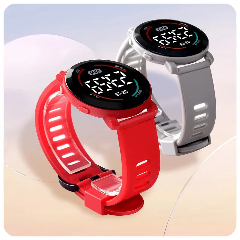 Reloj Digital LED para estudiantes, luminoso, resistente al agua, deportivo, con correa de silicona, electrónico, Unisex