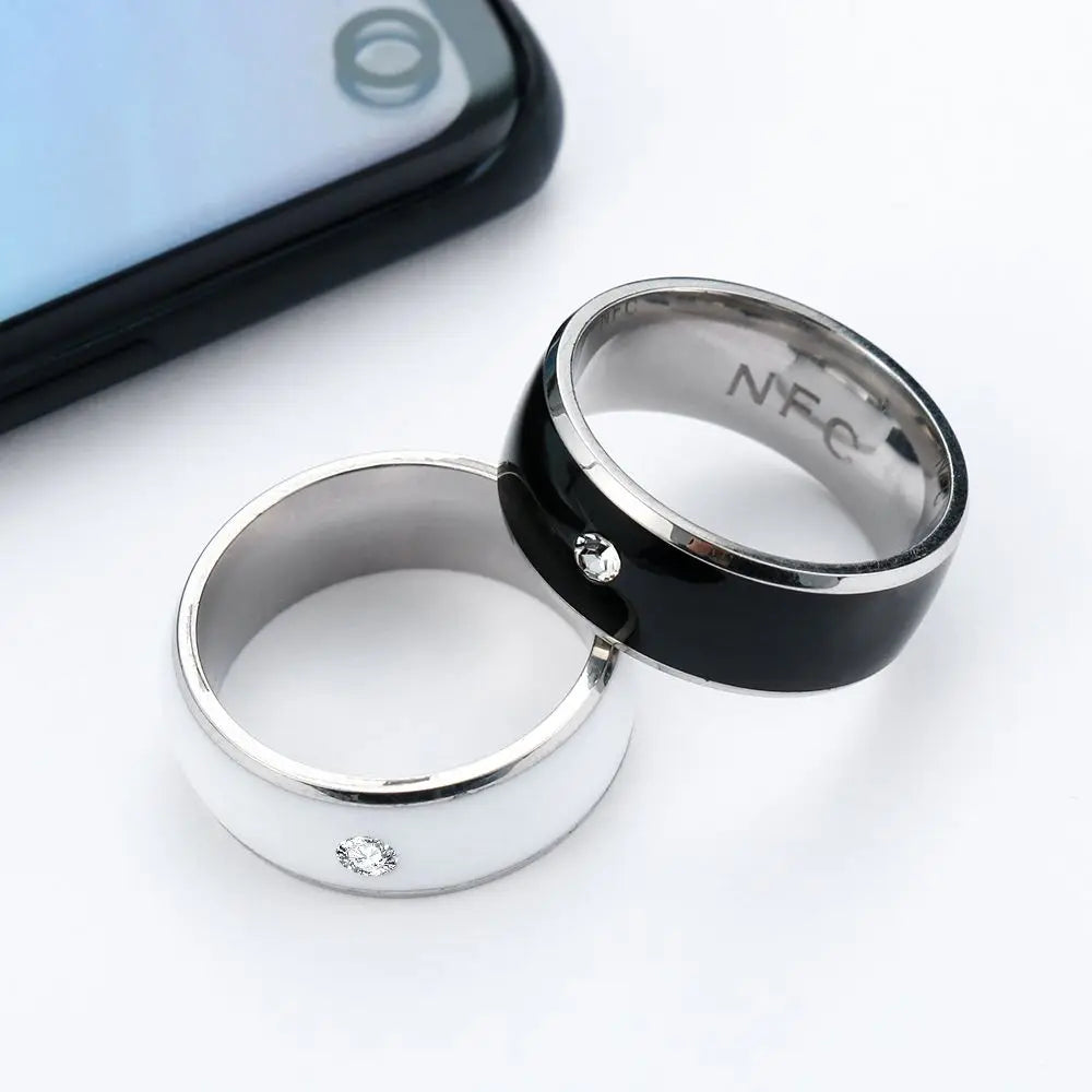 Anillo de dedo inteligente NFC, desgaste inteligente, conectar equipos de teléfono Android, anillos de moda
