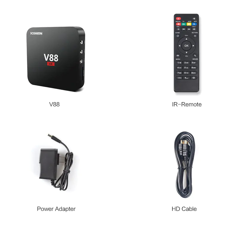 V88 Android 7.1 TV Box y Decodificador