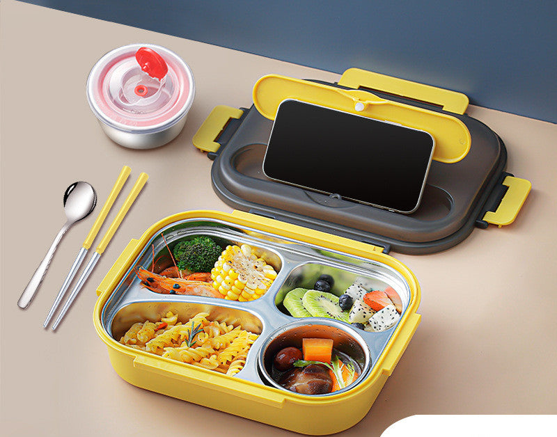 “Lonchera térmica de acero inoxidable 304 con compartimentos herméticos – Bento Box
