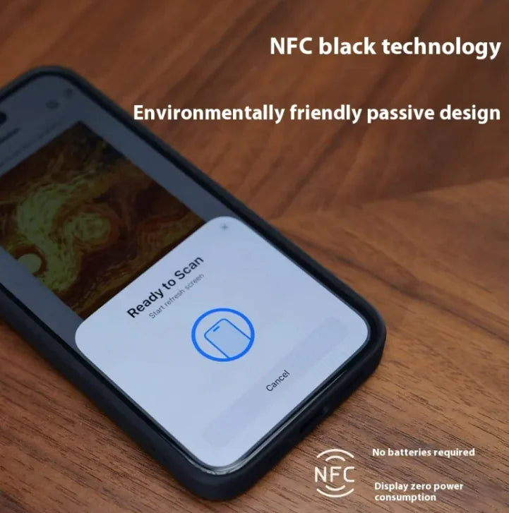 Funda iPhone E-Ink con Proyección NFC - Pantalla Inteligente 4 Colores