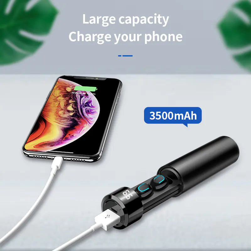 Auriculares Bluetooth Q67 con Banco de Energía Portátil